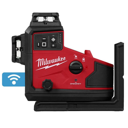 Milwaukee M12A3PLO-0C 12V M12 Green Auto Alignment 360° 3 Plane Laser with 1 x 2.0Ah Battery Charger Case & Laser Tripod