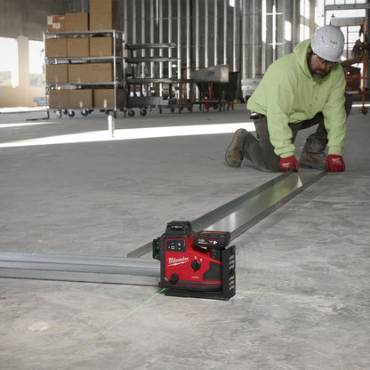Milwaukee M12A3PLO-0C 12V M12 Green Auto Alignment 360° 3 Plane Laser with 1.2m Compact Laser Tripod & Case