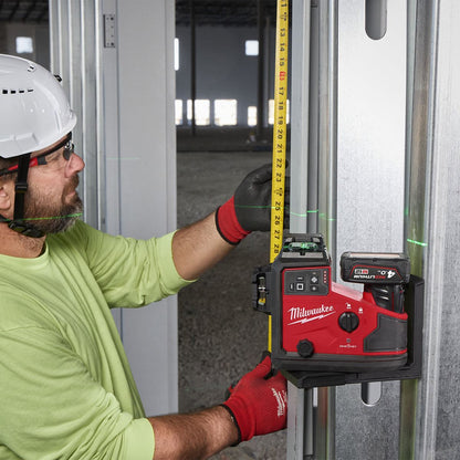 Milwaukee M12A3PLO-0C 12V M12 Green Auto Alignment 360° 3 Plane Laser with 1.2m Compact Laser Tripod & Case